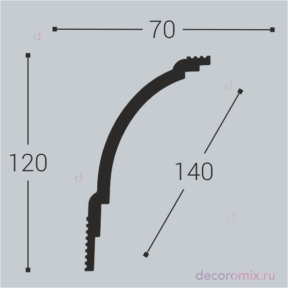 Карниз Bello-Deco XPS К 18 (120х70)