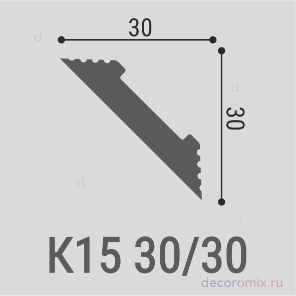 Карниз Bello-Deco XPS К 15 (30х30)