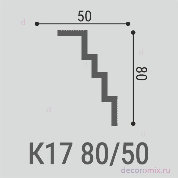 Карниз Bello-Deco XPS К 17 (80х50)