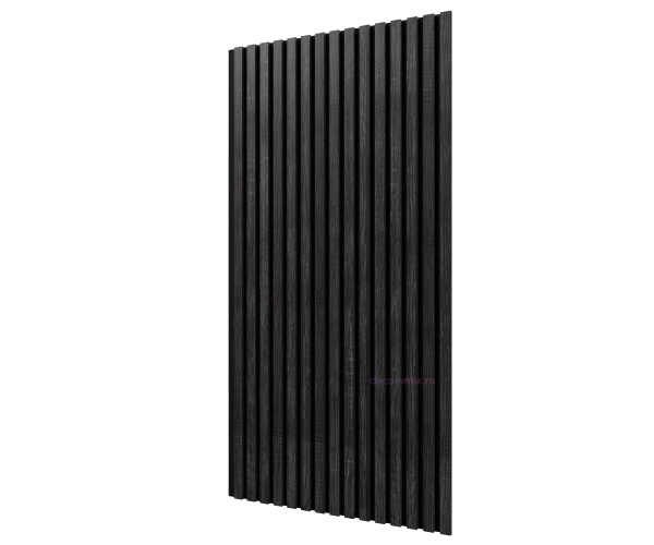 Акустическая панель, черный войлок, 1200х600х19мм, рейки МДФ дуб графит