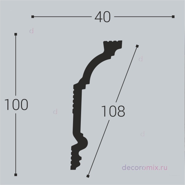 Карниз Bello-Deco XPS К 3 (100х40)