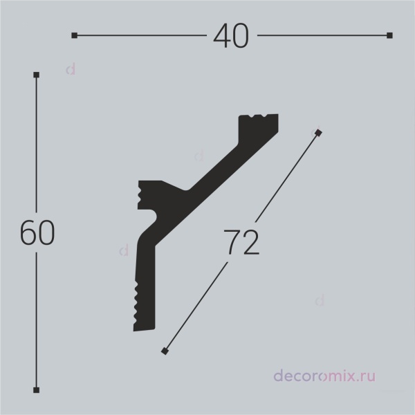 Карниз Bello-Deco XPS К 12 (60х40)