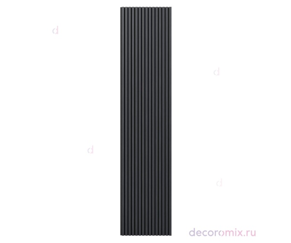 Акустическая панель, черный войлок, 2750х600х21мм, рейки МДФ, шпон дуб антрацит темно-серый