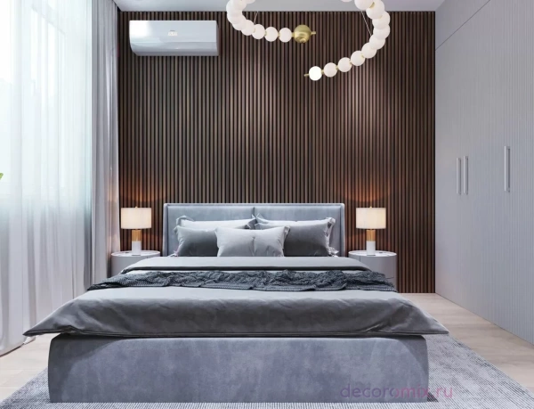 Акустическая панель, черный войлок, 2750х600х19мм, рейки МДФ дуб старинный натуральный