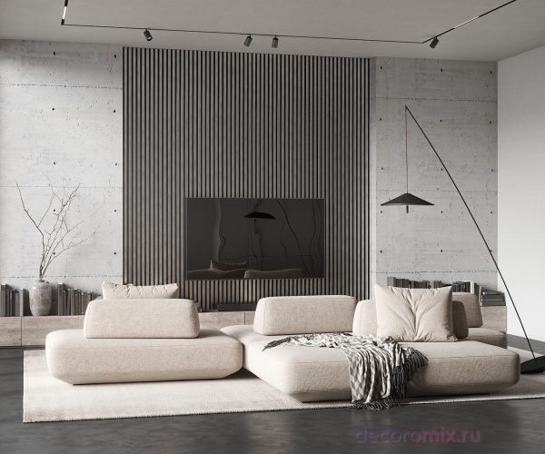 Комплект акуст.панелей, черный войлок, 1200х300х19мм, рейки ЭКОПОЛИМЕР, хром матовый/2шт.