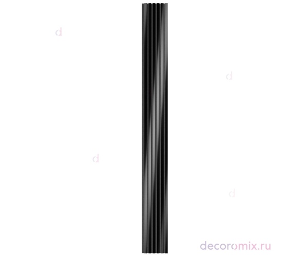 Комплект акуст.панелей, черный войлок, 3000х300х19мм, рейки ЭКОПОЛИМЕР, черное зеркало/2шт.