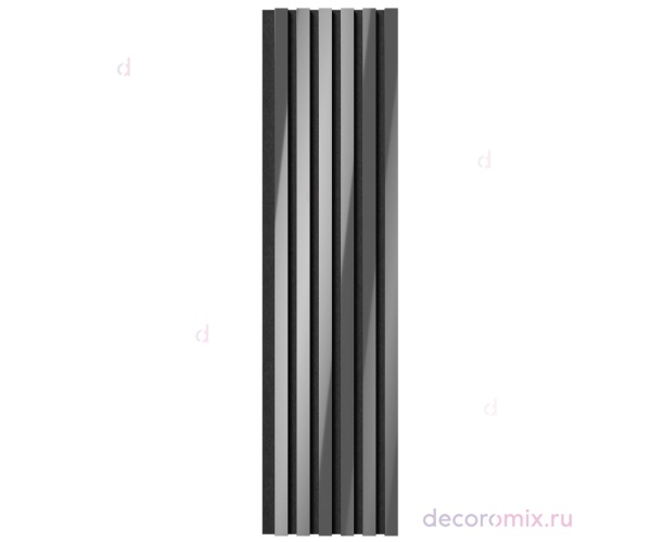 Комплект акуст.панелей, черный войлок, 1200х300х19мм, рейки ЭКОПОЛИМЕР, хром/2шт.