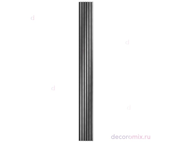 Комплект акуст.панелей, черный войлок, 3000х300х19мм, рейки ЭКОПОЛИМЕР, хром матовый/2шт.