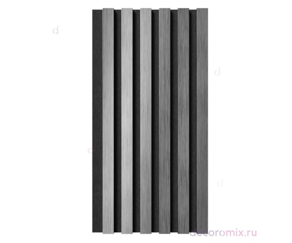 Комплект акуст.панелей, черный войлок, 600х300х19мм, рейки ЭКОПОЛИМЕР, хром матовый/2шт.