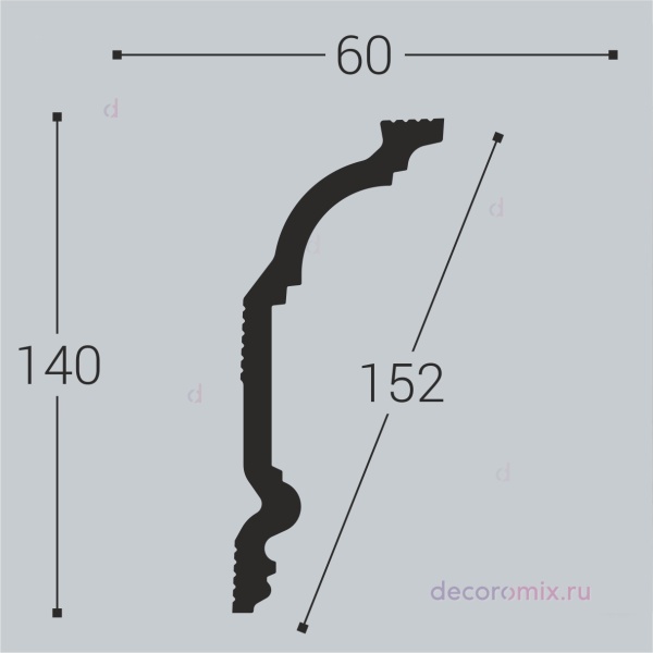 Карниз Bello-Deco XPS К 2 (140х60)