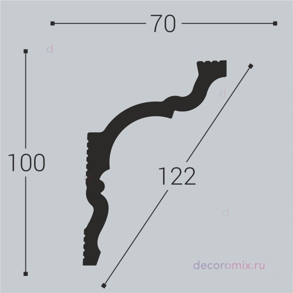 Карниз Bello-Deco XPS К 10 (100х70)