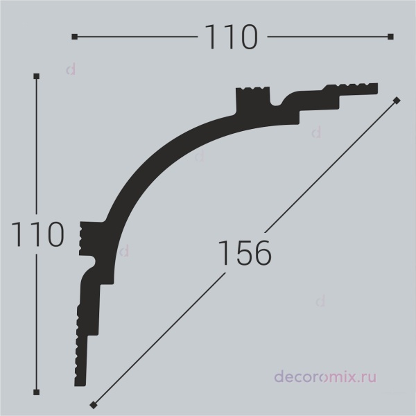 Карниз Bello-Deco XPS К 14 (110х110)