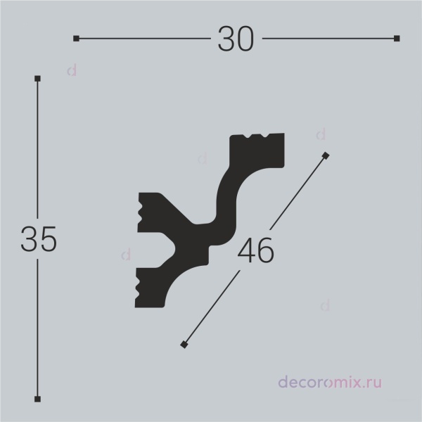 Карниз Bello-Deco XPS К 11 (35х30)