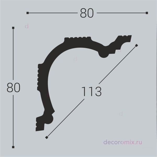 Карниз Bello-Deco XPS К 1 (80х80)