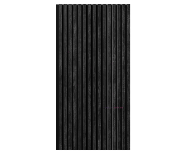 Акустическая панель, черный войлок, 1200х600х19мм, рейки МДФ дуб графит