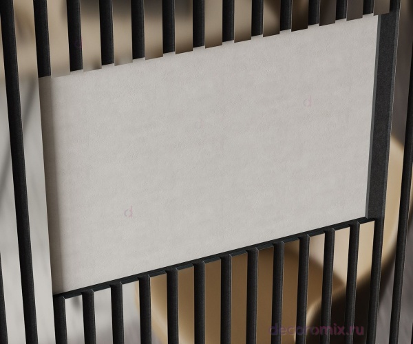 Комплект акуст.панелей, черный войлок, 600х300х19мм, рейки ЭКОПОЛИМЕР, хром/2шт.