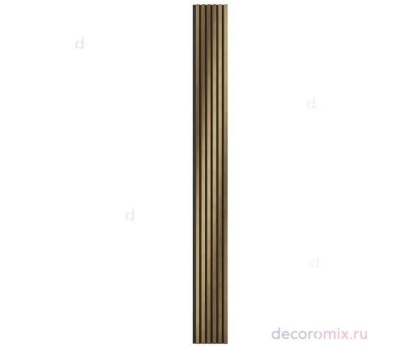 Комплект акуст.панелей, черный войлок, 3000х300х19мм, рейки ЭКОПОЛИМЕР, золото матовое/2шт.